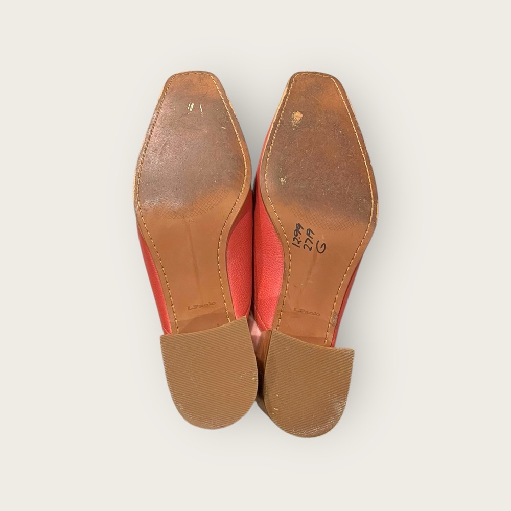 LINEA PAOLO - CORAL LEATHER HEELED CLOGS (W) - Picture 3 of 4